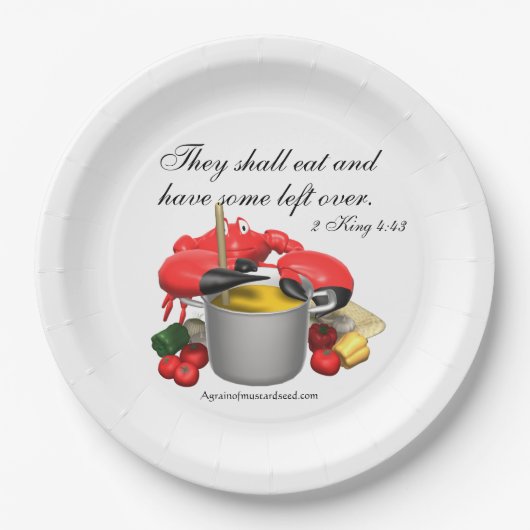 Left overs 2 Kings 4:43 ペーパープレート (正面)