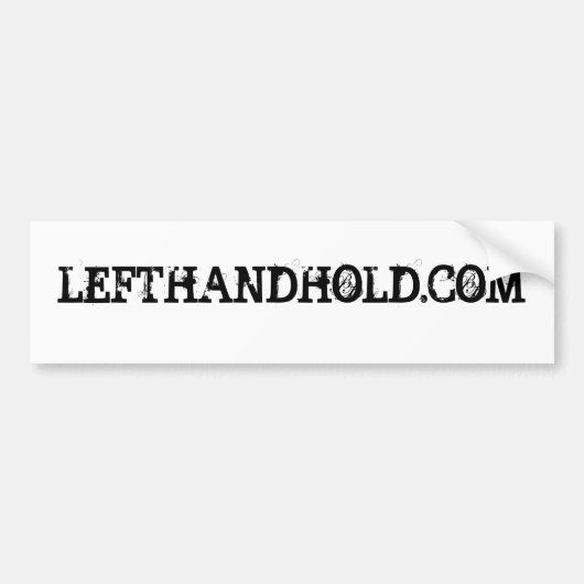 LEFTHANDHOLD.COM バンパーステッカー (正面)