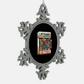 Leftovers Are For Quitters Classic Basic Clean スノーフレークピューターオーナメント (左)