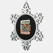 Leftovers Are For Quitters Classic Basic Clean スノーフレークピューターオーナメント (右)