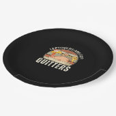 Leftovers Are For Quitters Funny Thanksgiving Retr ペーパープレート (アングル)