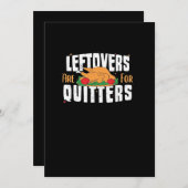 Leftovers Are For Quitters Funny Thanksgiving Turk シーズンカード (正面/裏面)