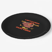 Leftovers Are For Quitters Funny Thanksgiving Turk ペーパープレート (アングル)