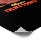 Leftovers Are For Quitters Funny Thanksgiving Turk ポスター (角)