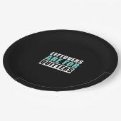 Leftovers Are For Quitters Thanksgiving Aesthetic ペーパープレート (アングル)