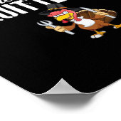 Leftovers Are For Quitters Thanksgiving Turkey Cla ポスター (角)