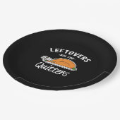 Leftovers Are For Quitters Thanksgiving Turkey Ess ペーパープレート (アングル)