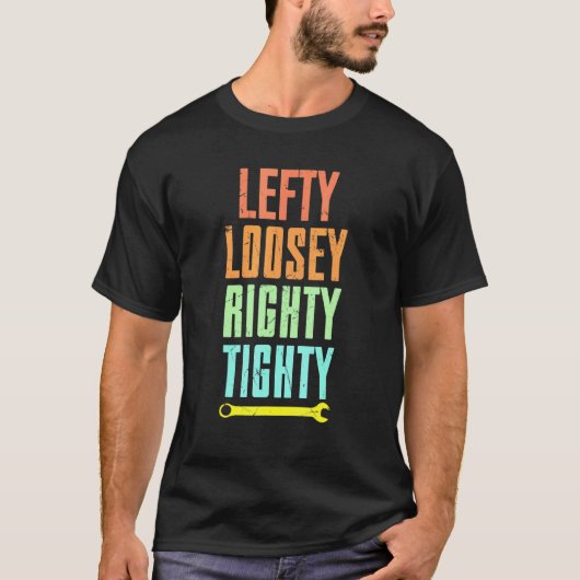 Lefty カッコいい Loosey右詰めレンチのアートワーク担当者 Tシャツ (正面)