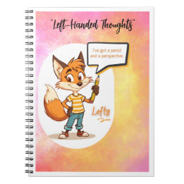 📓🦊 Lefty™ スパイラルノート - 左利きの思考 ノートブック
