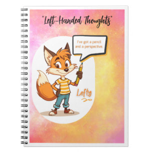 📓🦊 Lefty™ スパイラルノート - 左利きの思考 ノートブック