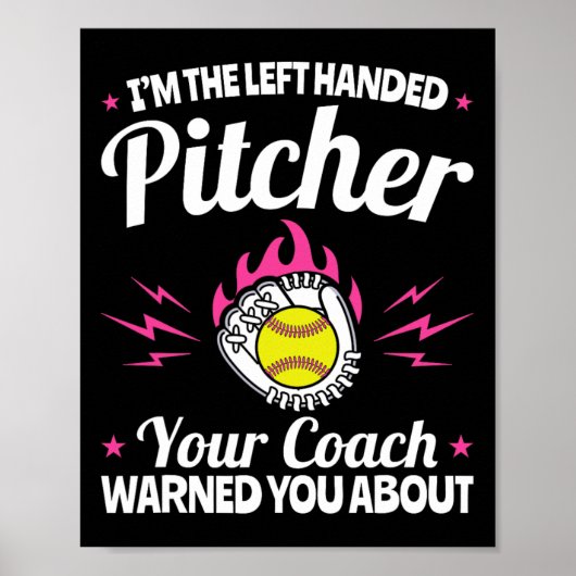 Lefty Southpaw - I'm The Left Handed Softll Pitche ポスター (正面)