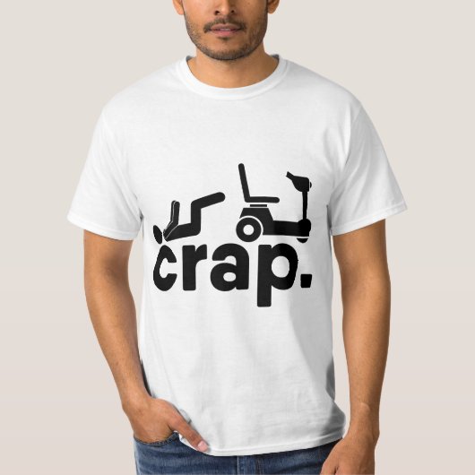 Leg Amputee Electric Wheelchair Fall Handicap Funn Tシャツ (正面)