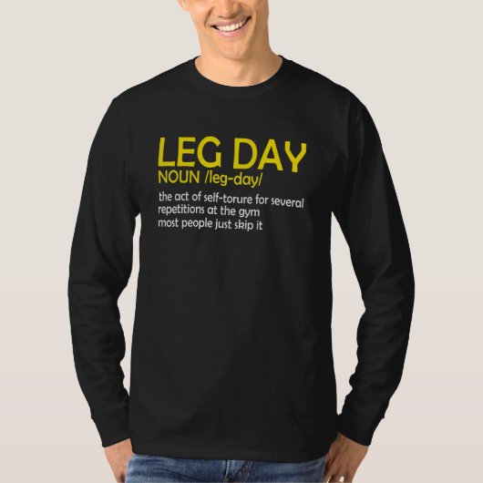 Leg Day Definition Gym Pump Cover Oversized Gym Wo Tシャツ (正面)