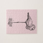 Leg Day Elegant Flamingo Fun Fitness ジグソーパズル (横)