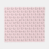 Leg Day Elegant Flamingo Fun Fitness フリースブランケット (正面(横))