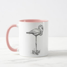 Leg Day Elegant Flamingo Fun Fitness マグカップ