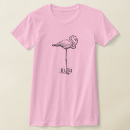 Leg Day Elegant Flamingo Fun Fitness Tシャツ