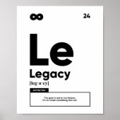 Legacy Definition | Motivational Poster ポスター (正面)