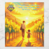 Legacy in Every Sip – 父と子のVineyard Sun ワインラベル (シングルラベル)