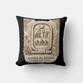 Legacy in Stone | Royal Cartouche | Ancient Africa クッション