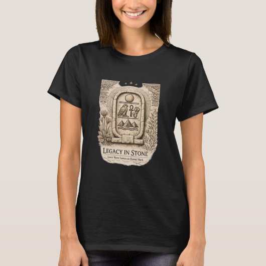 Legacy in Stone | Royal Cartouche | Ancient Africa Tシャツ (正面)