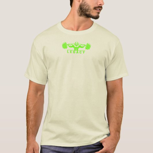 Legacy Minimalist Gym Design – Neon Green Fitness Tシャツ (正面)