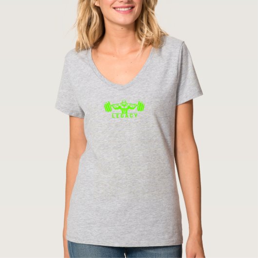 Legacy Minimalist Gym Design – Neon Green Fitness Tシャツ (正面)