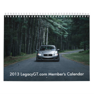 LegacyGT.comの2013年のメンバーのカレンダー カレンダー