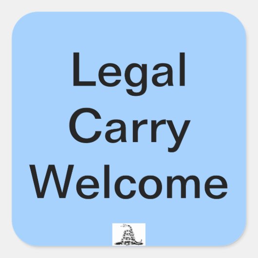 Legal 運 Welcome Sticker スクエアシール (正面)