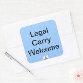 Legal 運 Welcome Sticker スクエアシール (封筒)