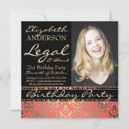 Legal and Blond 21st Birthdayパーティー 招待状