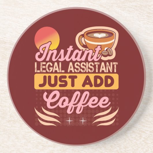 Legal Assistant Coffee Coaster Desk Gift コースター (正面)