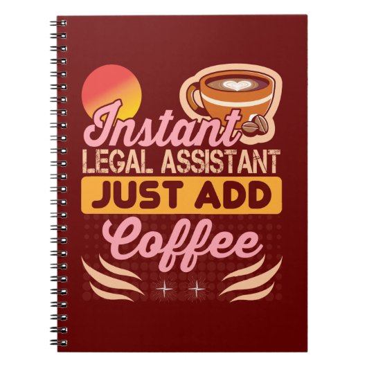 Legal Assistant Coffee Notebook Gift ノートブック (正面)