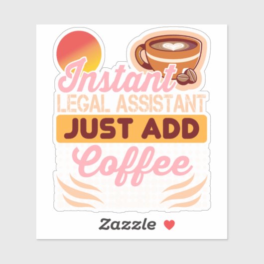 Legal Assistant Coffee Sticker Funny シール (シート)