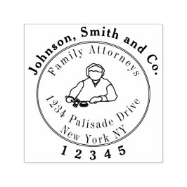Legal、Attorey、Lawyer Stamp with 伝統的フォント セルフインキングスタンプ