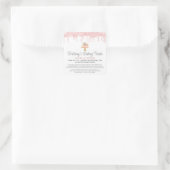 Legal Blush Pink Bakery Cake Glitter Drips Dessert スクエアシール (バッグ)