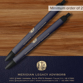 Legal Justiceスケールロゴインクペン 黒ボールペン