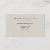 Legal Law Office Firm Attorney 名刺 (裏面)