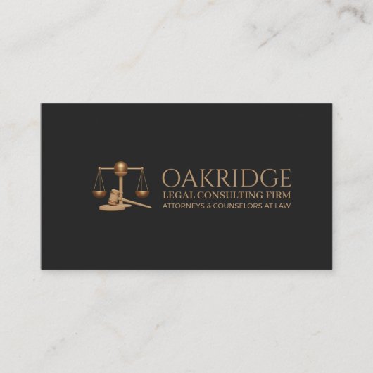 Legal Law Office Firm Attorney 名刺 (正面)