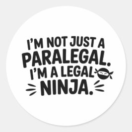 Legal Ninja Paralegal Sticker | Decal ラウンドシール