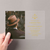 Legal Professional Graduation Party アクリル招待状 (インサイチュ (ポータブル))