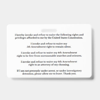 Legal Rights And Privileges Card バッジ