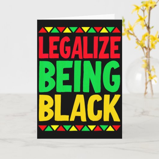 Legalize Being Black History Month Black Pride T S カード (黄色い花)