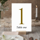 legant Gold Minimalist Wedding Table Number Sign テーブルナンバー
