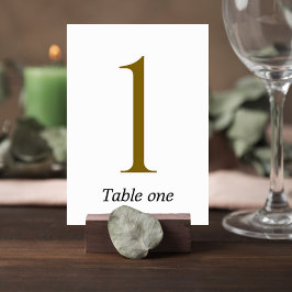 legant Gold Minimalist Wedding Table Number Sign テーブルナンバー