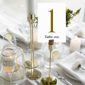 legant Gold Minimalist Wedding Table Number Sign テーブルナンバー