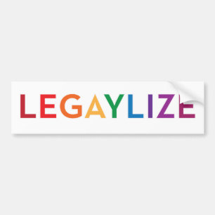 Legaylize (サポートゲイ同志の結婚の平等) バンパーステッカー