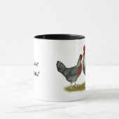 Legbarのクリーム色の鶏 マグカップ (中央)