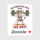 Legen-Dairy Leg Day – Funny Cow Squat Workout シール (シート)