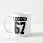 Legend 67 Six Seven Srts Number Varsity Team 67th  コーヒーマグカップ (左)